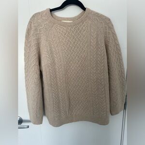Art/Is/Over Cable Knit Sweater | Raccoon & Wool Blend | Made in Korea | Size S/M